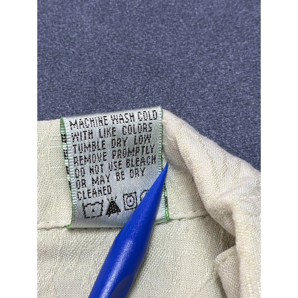 VINTAGE SILK CIRCA 1969 SIZE XXL Yellow Textured Hawaiian Short Sleeve  ButtonUp - Picture 5 of 9